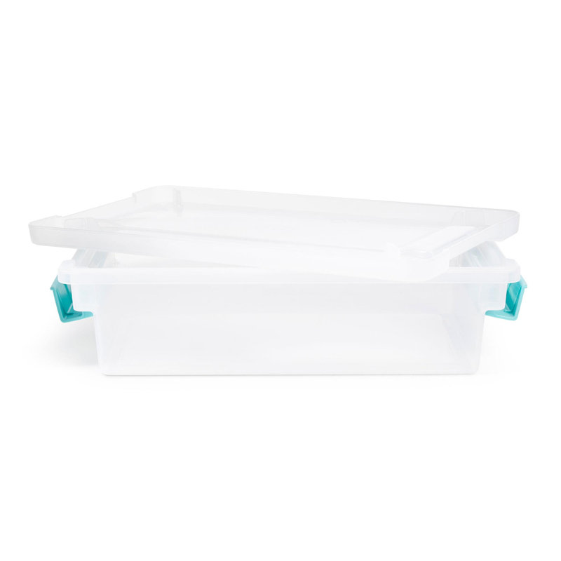 Sterilite Small Clip Box Clear Storage Bins Tote Container with Latching Lid, 6 Pack, 0.8517 quarts, 6