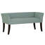 Banc rembourré bleu sarcelle