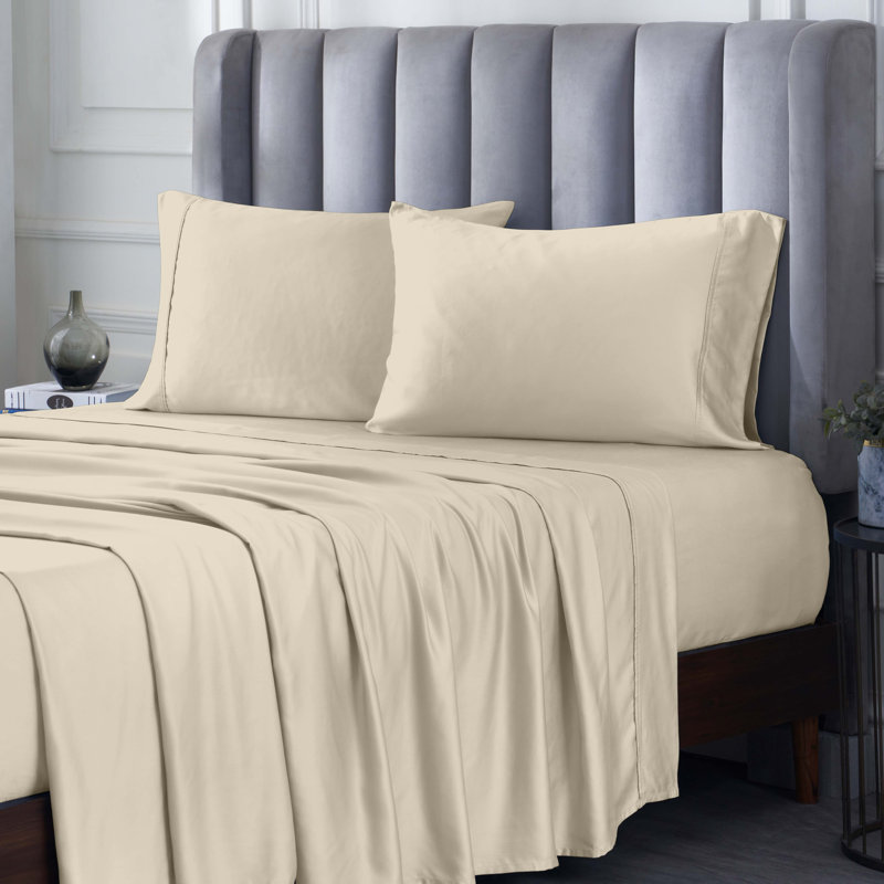 Ivory King Organic Bamboo Cotton Deep Pocket Sheet Set