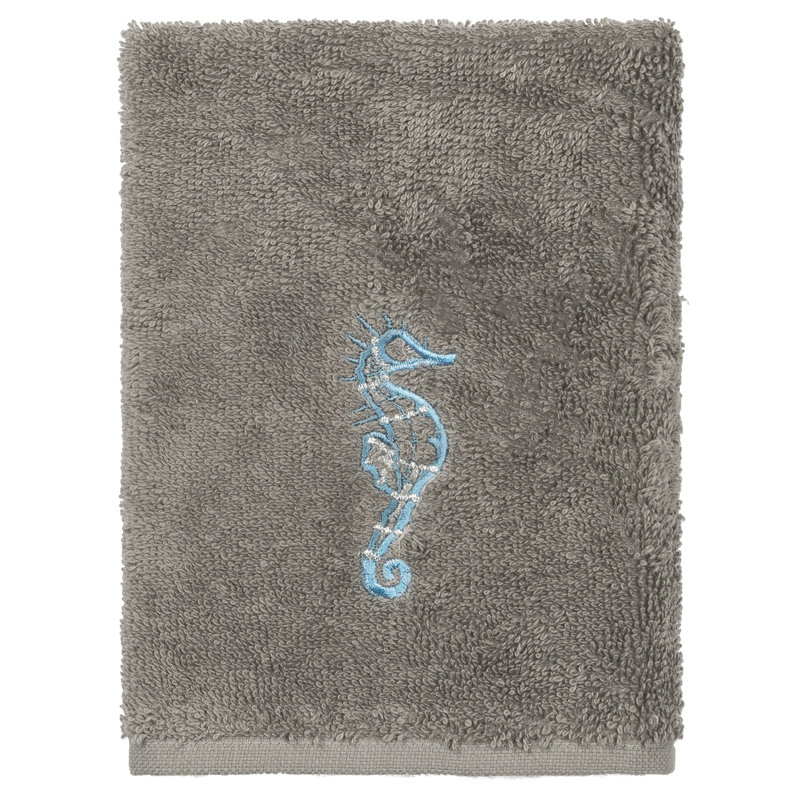 Essuie-mains en coton Sofia, Gris foncé