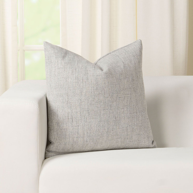 Fleur Throw Pillow, Gray, 22" x 22"