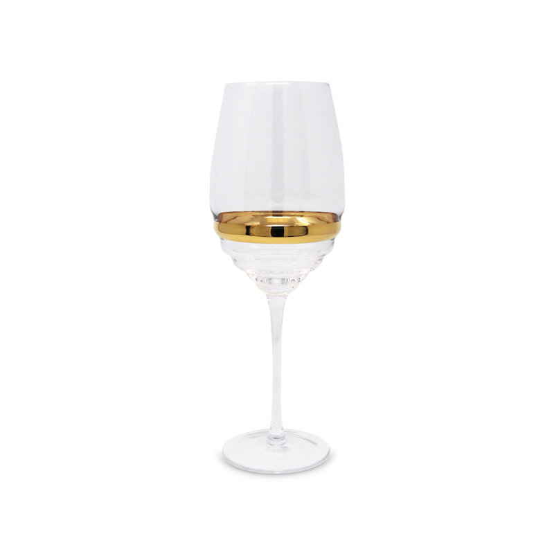 Verres à vin à conception linéaire