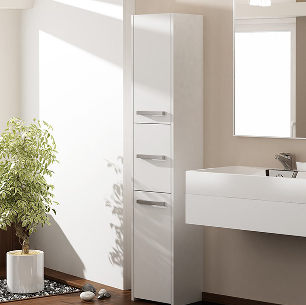 Albee Linen Cabinet, Matte White