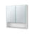 Jaspe 24" Mirror Cabinet w/ 3 Internal Shelves, 1 Open Shelf, and Double Door Cabinet-61672951