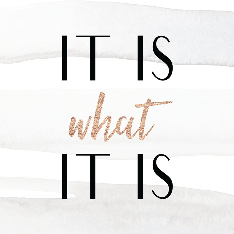 It Is What It Is Watercolour Stripes 3 - Wrapped Canvas Print, 51cm H x 51cm W x 3.8cm D