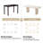 Guyii 62.99" Rectangle Cream White Dining Table For 6,Modern 6 Seater Kichen Table for Kitchen, Bar, Dining Room-253267583-256947267