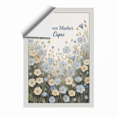 Flower Market Capri Botanical - Framed Print