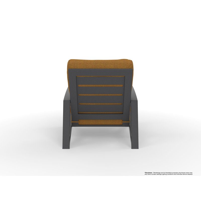 Arc Outdoor Lounge Chair, Trax Sequoia, Carbon Black