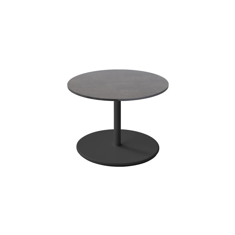 Go Outdoor Round, 15.8" H x 27.6" W x 27.6" D, Dark Gray, Black