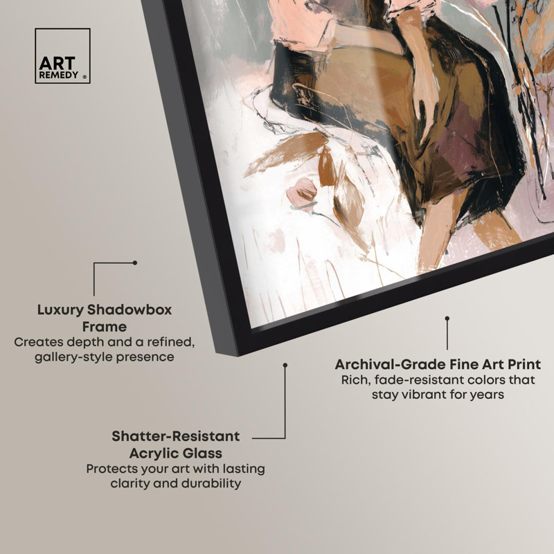 Décoration murale glamour «Lost in Quiet Reflection II» par Art Remedy, cadre noir, 11 x 16, H 16 po x l 11 po