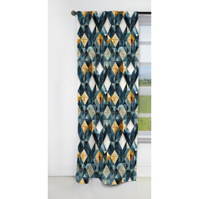 Tribal Fusion Marble Pattern VI - Abstract Marble Marble Blackout Curtain - 1 Panels