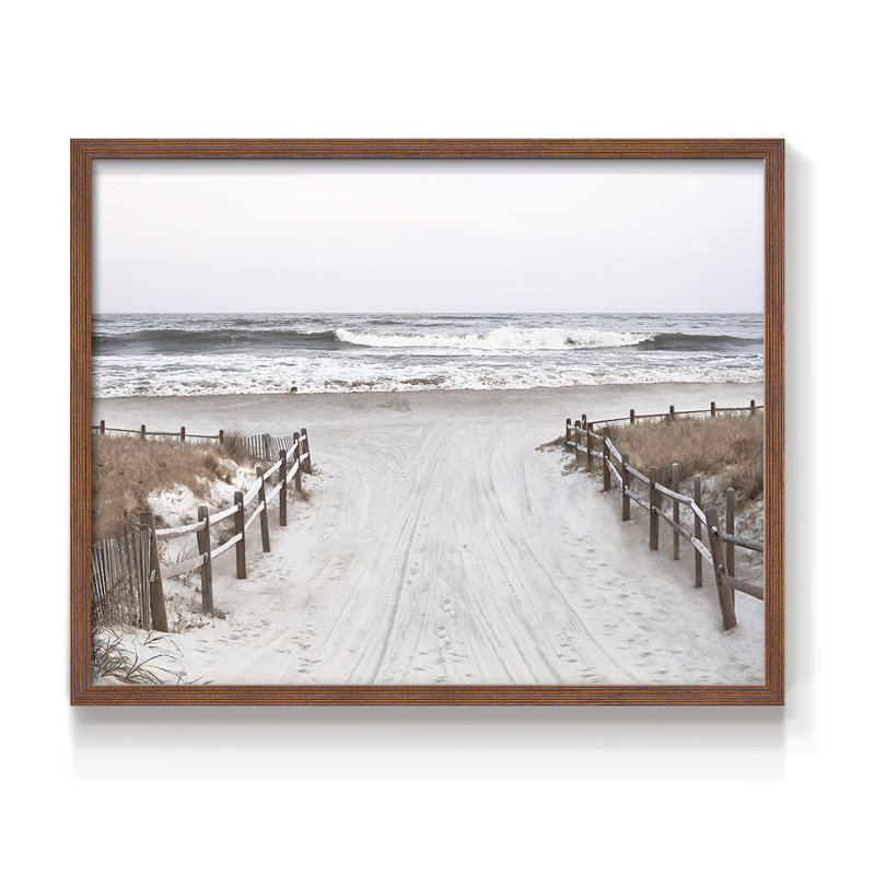 Chemin OBX - impression encadrée - réversible, H 8 po x l 10 po, Noyer