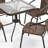 Amlie 28" W Square Glass 4-Person Dining Set with Stackable Chairs-1029444495