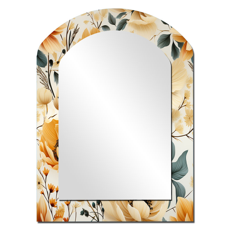 Miroir mural beige et rustique, 34 po x 25 po