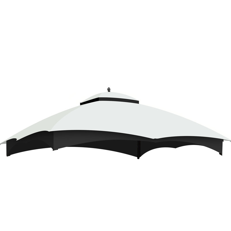 Housse de remplacement pour abri de jardin 10X12, protégé, hydrofuge, décoloré, avec évent et 2 trous de drain, plateau de remplacement blanc