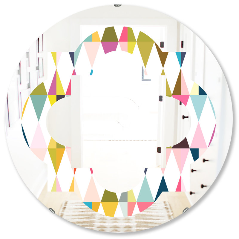 Miroir mural sans cadre Quatrefoil Diamond VII, 31,5 po x 31,5 po