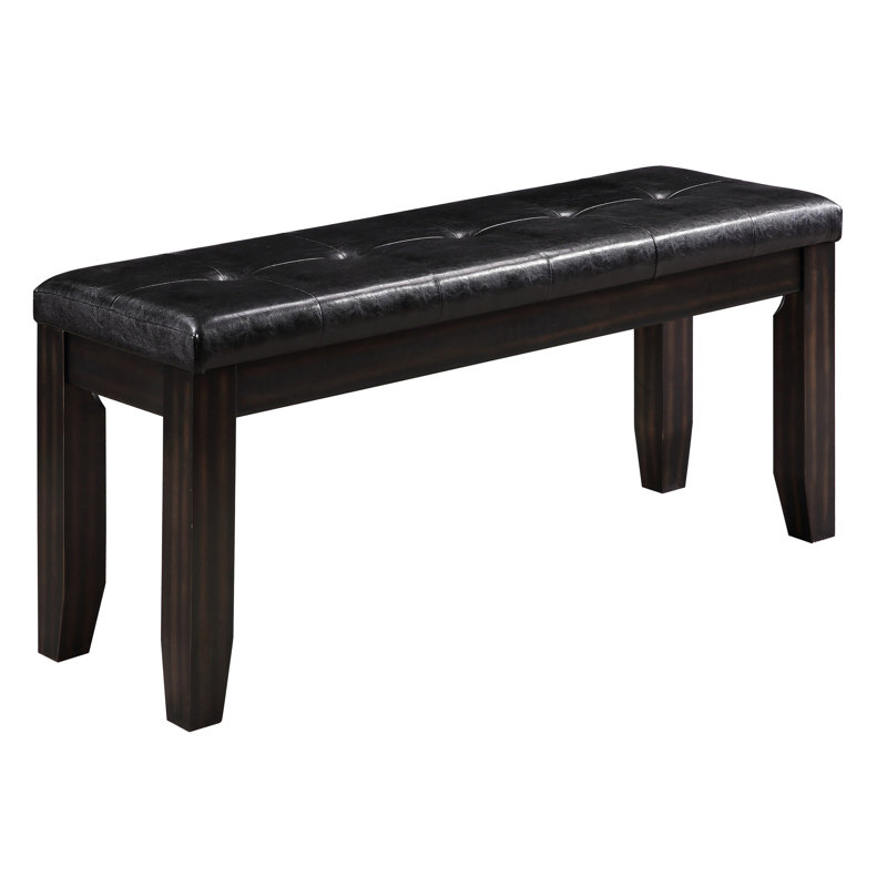 Noir compact et banc avec rembourrage en mousse pour une assise confortable