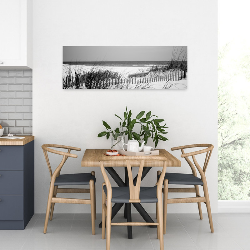 Fence on the beach Bon Secour National Wildlife Refuge Gulf of Mexico Bon Secour Baldwin County Alabama USA 1 Piece Wrapped Canvas Panoramic Wall Art