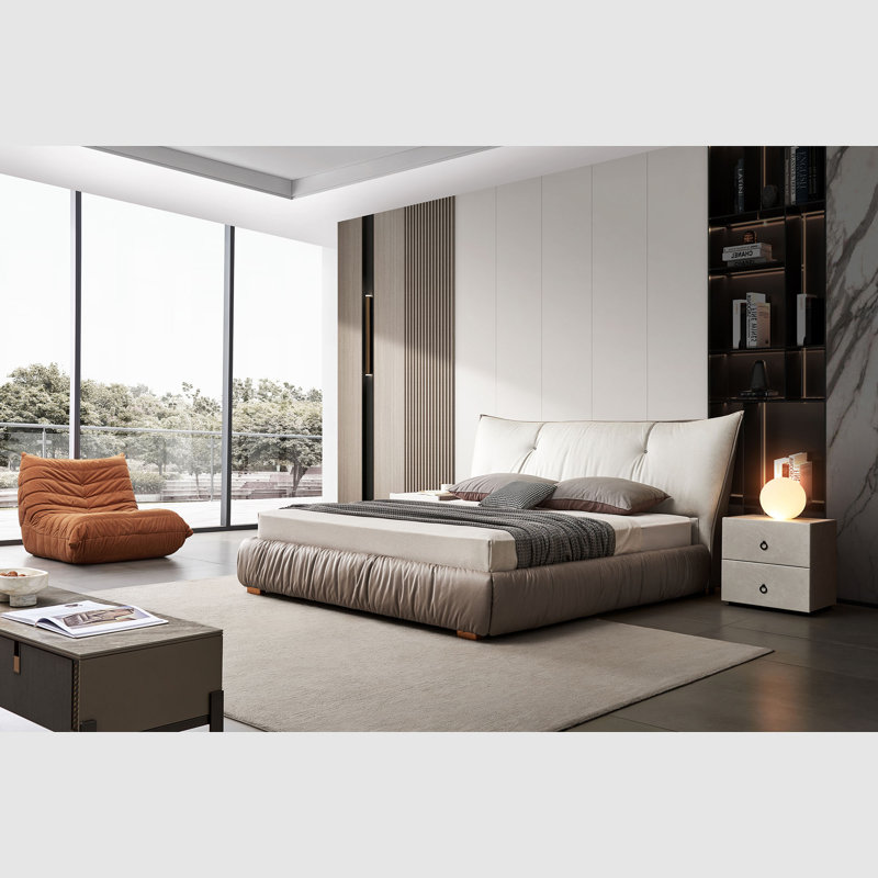 Ormskirk Upholstered Wingback Bed, Queen