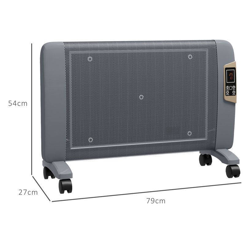 Belfry Heating Yessenia 1000 Watt 3412 BTU Electric Panel Space Heater, Gray