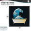 Baignoire avec cadre flottant Kanagawa Wave, design par Tobe Fonseca-938883375-938883374