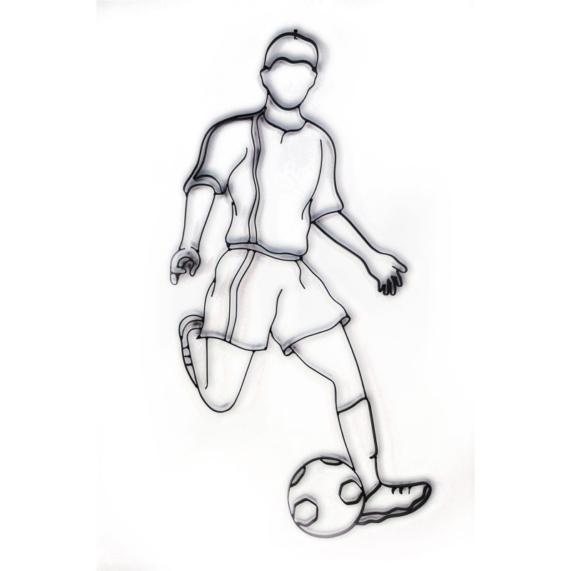 Décoration murale joueur de football masculin