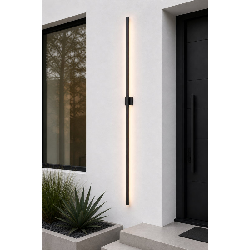 Demetrise LED Wall Light, Black, 2.25" H x 96" W x 4.5" D