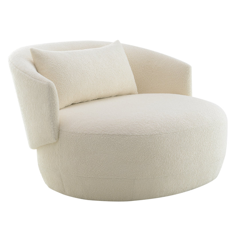 Fauteuil pivotant surdimensionné en tissu Tyndall