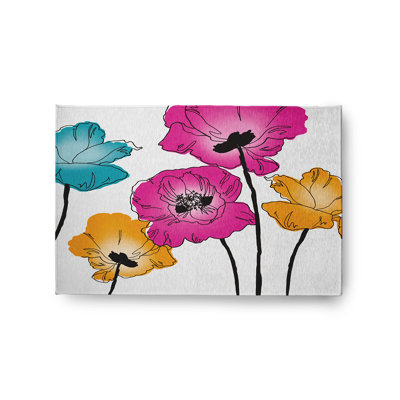Chenille Floral Indoor Rug