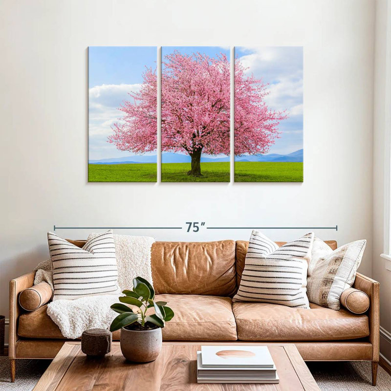 Harnek fleurissant arbre sakura, H 36 po x l 57 po