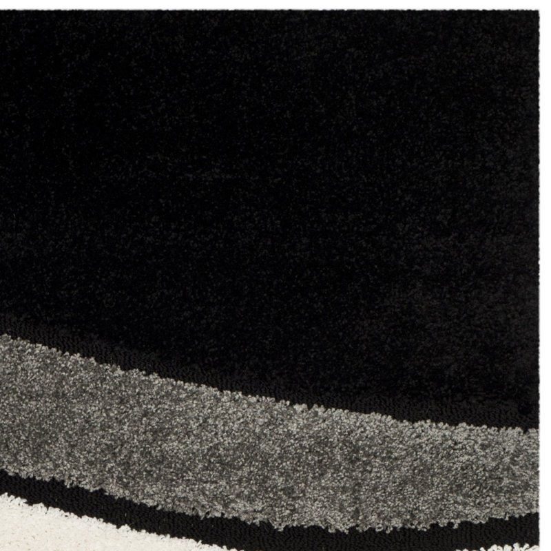 Tapis gris / noir Ashal, Tapis de couloir 2 pi 3 po x 11 pi, Grey/Black