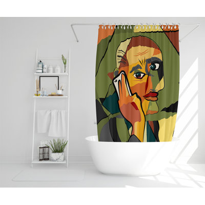Eliyzah Polyester Shower Curtain