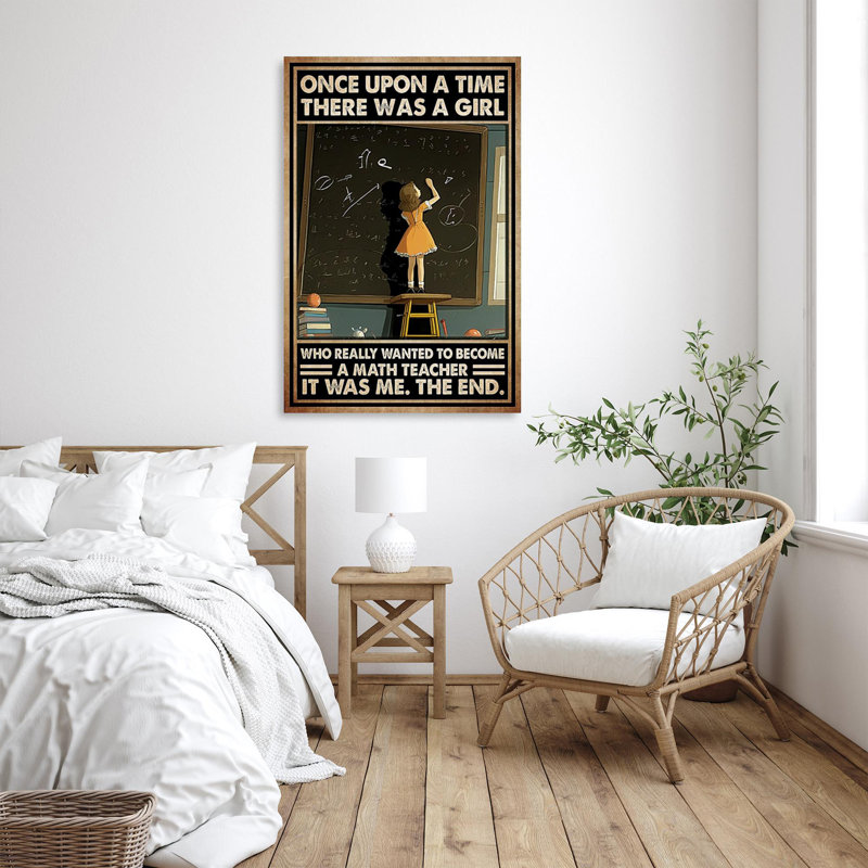 «Who Really Wanted To Being A Math Teacher», impression sur toile, H 36 po x l 24 po x P 1,25 po