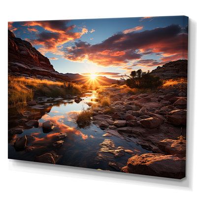 Sunset In Utah Mountain II - Utah Wall Art