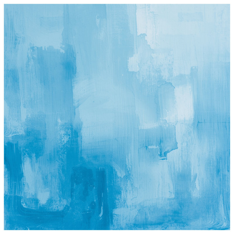 Tapisserie murale «Blue Brush Stroke» - Décoration murale texturée, H 104 po x 88 avec 4 œillets