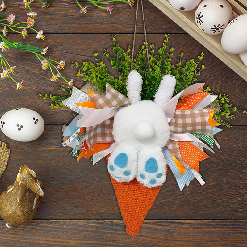 Décoration de couronne de lapin de Pâques