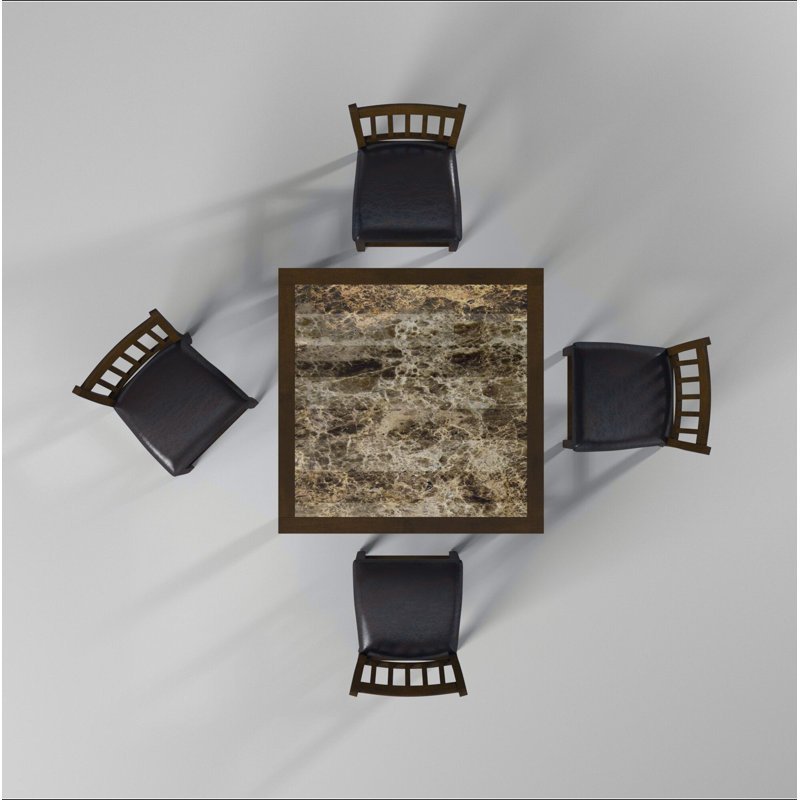 Grande table bistro espresso de style traditionnel avec paresseux amovible 18 po
