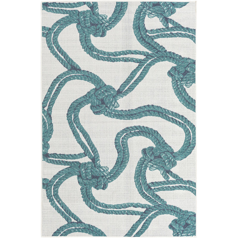 Outdoor Ayton Area Rug Ivory Color, Rectangle 9' x 12'