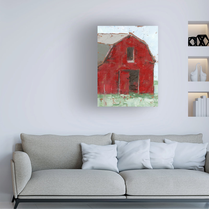 «Big Red Barn I» par Ethan Harper, impression sur toile tendue, H 24 po x l 18 po x P 2 po