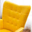 Chaise en velours jaune avec siège d'appoint chic-1554611518