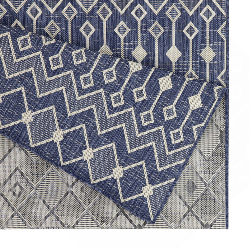 Tapis bleu intérieur / extérieur, Tapis de couloir 2 pi 7 po x 7 pi 3 po