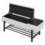 Banc de rangement rembourré Farmhouse avec compartiment caché-345919901