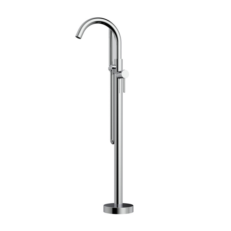 Delphi Floor Tub Filler with Diverter, Polished Chrome