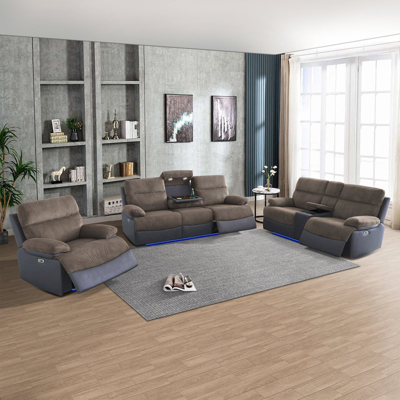 The Kodiak Power Reclining Sofa / Loveseat / Chair With LED Lights