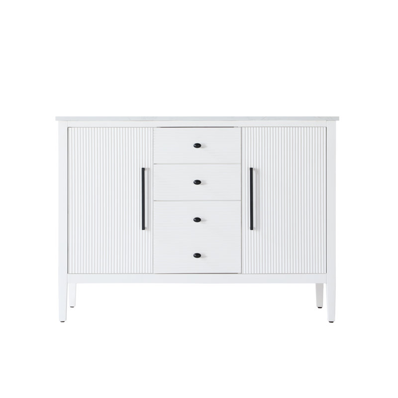 Meuble-lavabo simple 48 po, Blanc