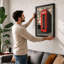 Red Telephone Box Retro - Framed Print-303575950-303575936