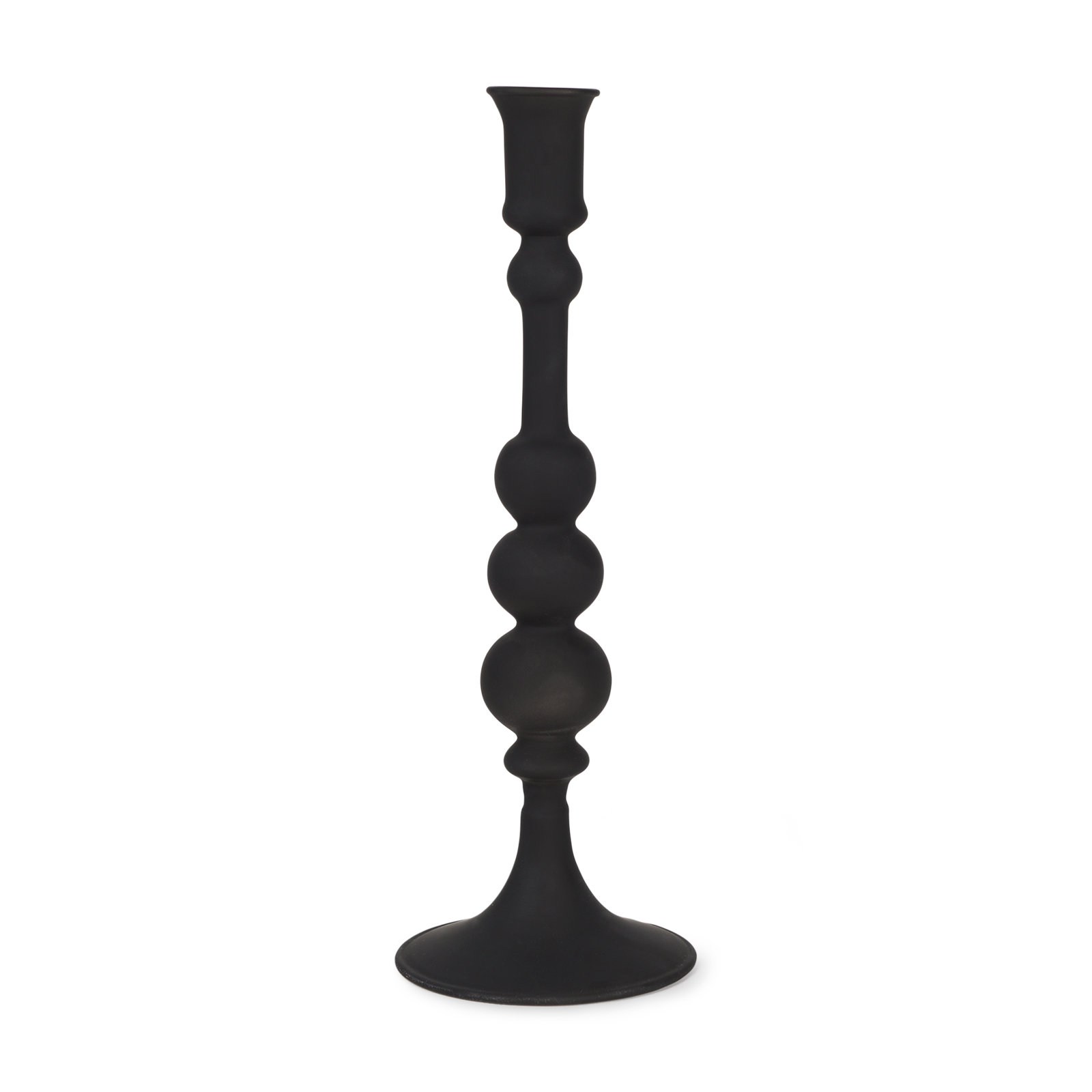 Metal Tabletop Candlestick, 11.7" H x 4" W x 4" D