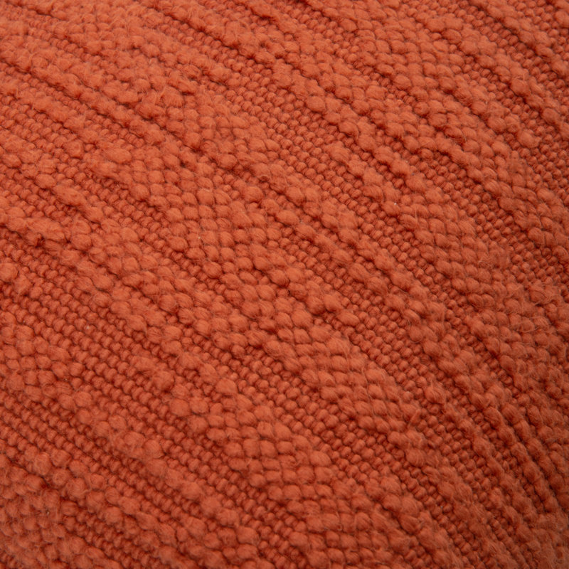 Textured Cotton Throw Pillow, Red