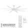 Roboto XL Indoor/Outdoor 8-Blade Smart Ceiling Fan 70" and Remote Control Included, Works With Alexa and iOS / Android App