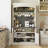Coffee Bar Cabinet With LED Lights 72" Tall Buffet Cabinet With Storage-1083616435